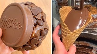 So Yummy Chocolate MELTED Cake Recipe  Oddly Satisfying Chocolate Cake Video Compilation  MrChef [upl. by Woodrow]