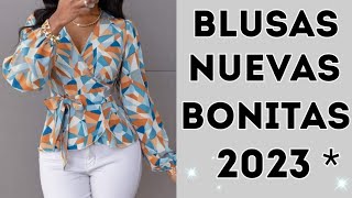 BLUSAS ELEGANTES 2023  MODELOS BONITAS BLUSAS 2023 [upl. by Hugibert351]