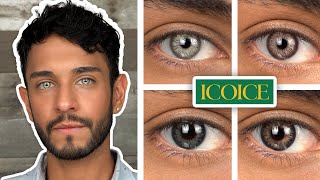 New ICOICE Colored Contact Lenses  Review amp Tryon [upl. by Llatsyrk]