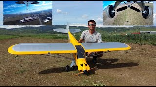 Hangar 9 Carbon Cub electric RC airplane [upl. by Auqinahc]