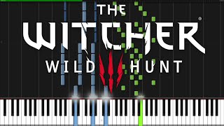 The Witcher 3  The Fields of Ard Skellig Piano Tutorial [upl. by Karlee150]