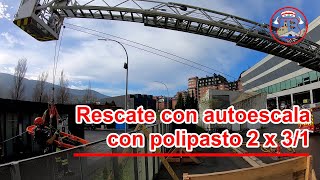 RA07 Rescate con autoescala polipasto 2 x 31 [upl. by Leavelle]