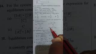 Find equilibrium constant equilibriumchemistryclass11 equilibriumconstant chemistryclass12 [upl. by Bruyn]