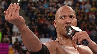 The Rock calls out Goldberg Raw April 7 2003 [upl. by Rodrique]