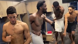 Suns Locker Room after the Sweep vs the Nuggets 😂🕺 [upl. by Styles575]