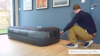 Le matelas gonflable électrique 1 place Intex Rest Bed FiberTech [upl. by Goggin450]