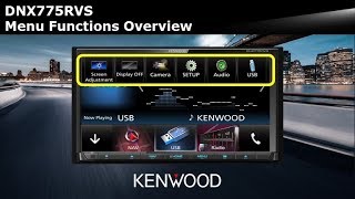 KENWOOD DNX775RVS Menu Functions Overview [upl. by Caro]