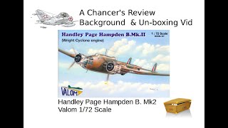 Handley Page Hampden Valom Kit Unboxing Vid [upl. by Tiloine]