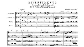 Mozart  Divertimento in F Major K 138 Score [upl. by Esylla]