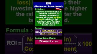 ROI  Return on Investment  shorts short viral [upl. by Aehsal744]