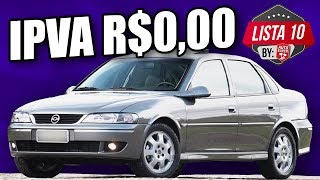 10 BONS CARROS DO ANO 2000 PRA QUEM NÃO QUER MAIS PAGAR IPVA by inscritos [upl. by Gazzo]