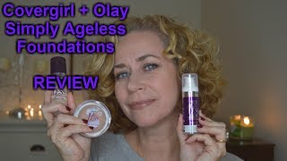 REVIEW  Covergirl  Olay Simply Ageless Foundation [upl. by Acilef]