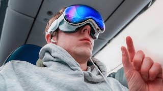 Apple Vision Pro on an Airplane How Its Actually Like [upl. by Airdnahc]