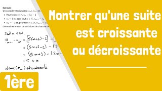 Comment montrer quune suite est croissante ou décroissante [upl. by Htes]