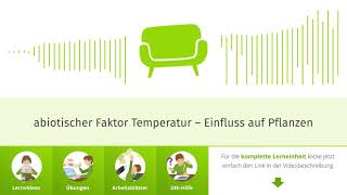 abiotischer Faktor Temperatur – Einfluss auf Pflanzen [upl. by Enwahs]