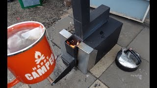 Mini Mass Rocket Stove Heater pt 2 [upl. by Shandie368]