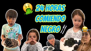 24 HORAS COMIENDO NEGRO 🤢 🕷 SALIÓ MAL [upl. by Anitrak]