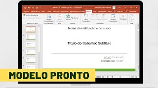 Como Fazer Slides Para Apresentação de TCC  Modelo Pronto Para Baixar [upl. by Suirtimed]