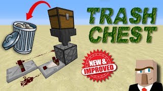 REDSTONE TRASH CHEST v20  A Better Way to Dispose of Your Minecraft Garbage [upl. by Heimer]