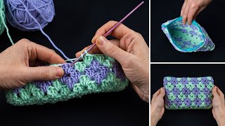 Easy crochet pouch for beginners step by step tutorial [upl. by Carlotta]