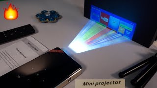 Amazing Mini DLP 4K Pocket Projector with Android  DIY Projector Screen [upl. by Ymereg]