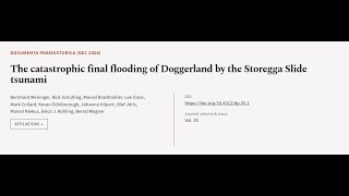 The catastrophic final flooding of Doggerland by the Storegga Slide tsunami  RTCLTV [upl. by Aneahs]