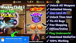 Download Shadow Fight 2 Mod Apk V2370  Shadow Fight 2 Hack MOD Unlimited MoneyMax Level 50 [upl. by Voe471]