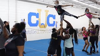 CUC Cheerleading Practice With Stunts and Tumbling [upl. by Hbaruas]