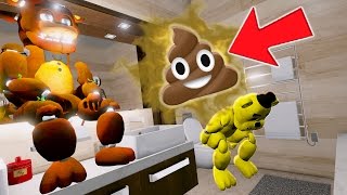 GOLDEN FREDDY TAKES THE WORLDS BIGGEST POOP GTA 5 Mods FNAF Funny Moments RedHatter [upl. by Ranite]