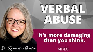 Verbal Abuse  Its More Than You Think [upl. by Willette984]