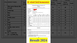 D Eled result 3rd Semester 2024 result reels deled [upl. by Solegna]