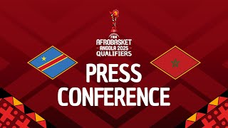 Congo DR v Morocco  Press Conference  FIBA AfroBasket 2025 Qualifiers [upl. by Felizio]