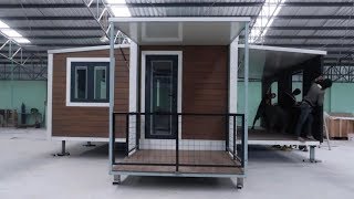 Container Home That Quickly Expands [upl. by Nikal725]