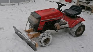 DIY SNOW PLOW on Lawn tractor MTD [upl. by Bluefield]