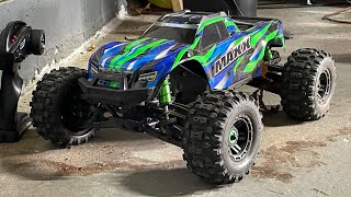 TRAXXAS Maxx Wide Green 110 RC Monster Truck 4WD 3s lipo 1182024 [upl. by Susanetta]