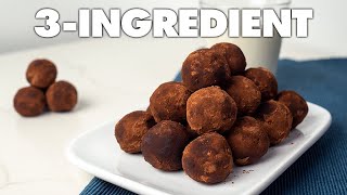 3 Ingredient Cocoa Truffles  Easy and Delicious Truffles Recipe [upl. by Nobe]