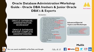 Oracle Database Administration Workshop Guide  Oracle DBA freshers amp Junior Oracle DBAs amp Experts [upl. by Siraf891]