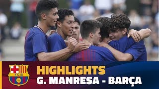 HIGHLIGHTS FUTBOL Juvenil A Gimnàstic Manresa  FC Barcelona 12 [upl. by Breskin]