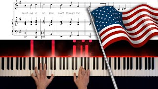 US National Anthem  quotThe StarSpangled Bannerquot  Piano Tutorial amp Sheet Music [upl. by Hambley]