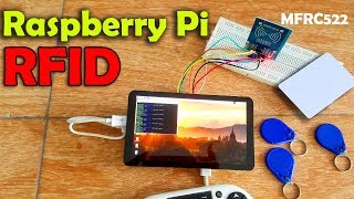 Raspberry Pi RFID MFRC522 NFC Reader Tags Scanner python code [upl. by Airehc452]