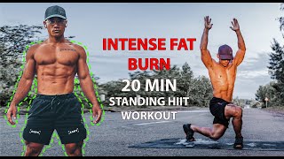 20 Minute Standing HIIT Workout  HighIntensity FullBody FAT BURNING Workout [upl. by Enrique217]