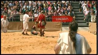 Two female gladiators fighting at the games in Londinium 2011 [upl. by Hartzel772]