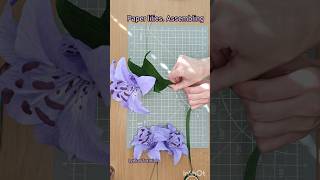 Assembling crepe paper lilies diy tutorial papercraft flower handmade craft artandcraft lily [upl. by Tonjes]