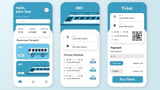 Public Transportation Mobile Application UI Template with source code  Expo  React Native [upl. by Anomis]