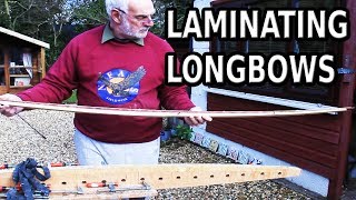 Gluing laminations on a former  How to make a Longbow [upl. by Tertias]