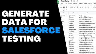 How to Create Salesforce Test Data Using Mockaroo [upl. by Alur]