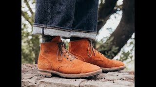 Viberg x Brooklyn Clothing 1035 Service Boots Horween Tan Taurus Roughout [upl. by Einnad]