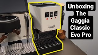 Gaggia Classic Unbox  First Look First Pull [upl. by Cirdnek144]