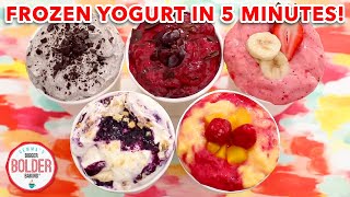 Homemade Frozen Yogurt in 5 Minutes No Machine 5 New Flavors [upl. by Ennaeed]