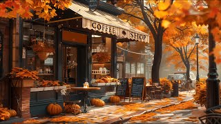 Elegant Autumn Jazz in Coffee Shop Ambience ☕️ Smooth Jazz Music 🍂 Autumn Chill [upl. by Eittap]